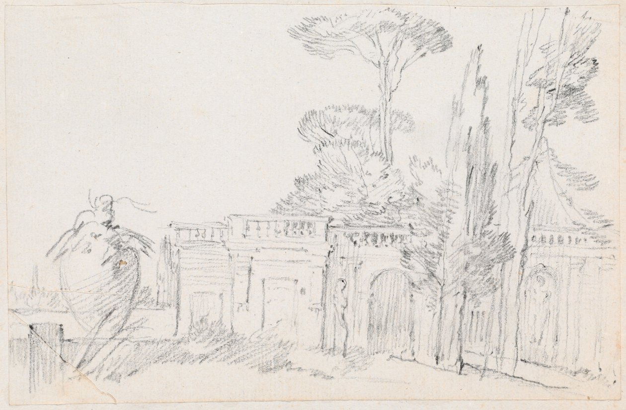 Gärten einer italienischen Villa von Joseph Marie Vien