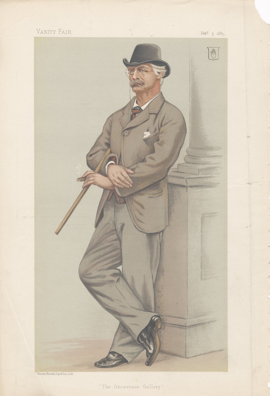 Coutts Lindsay, Die Grosvenor Gallery aus Vanity Fair, 3. Februar 1883 von Joseph Middleton Jopling