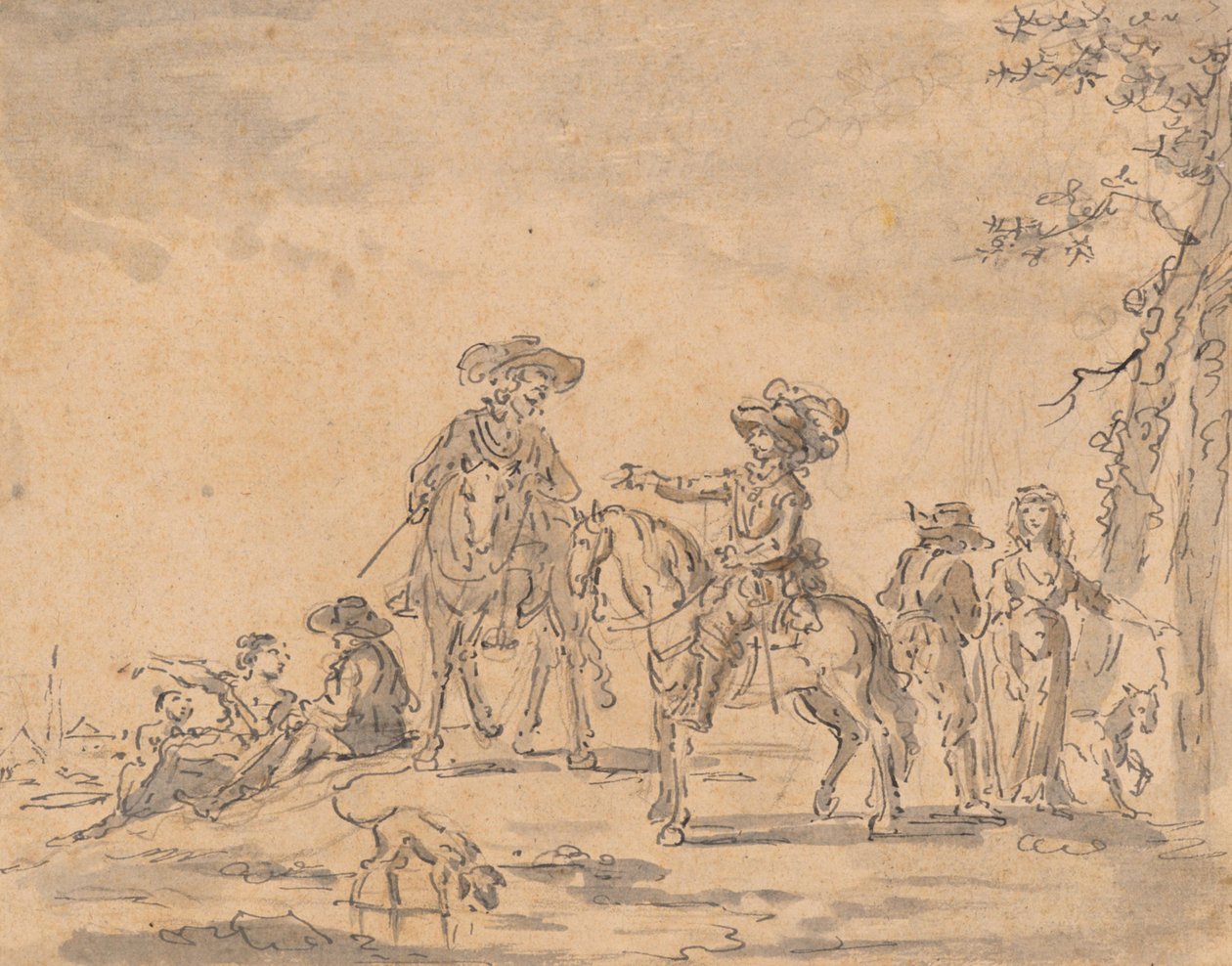 Begegnung zweier Reiter von Joseph Parrocel