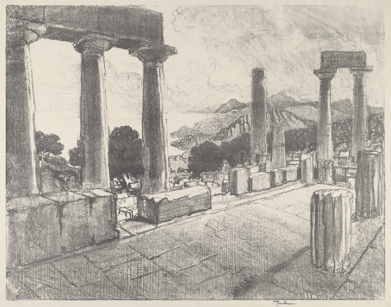 Ägina, der Schwarzwald, 1913 von Joseph Pennell