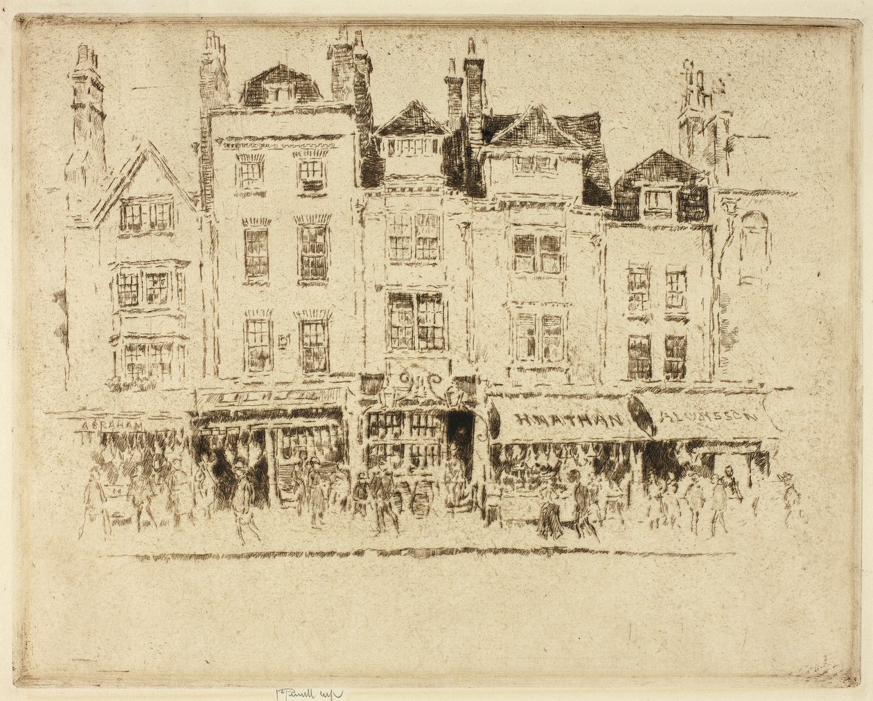 Metzgerreihe, Whitechapel von Joseph Pennell