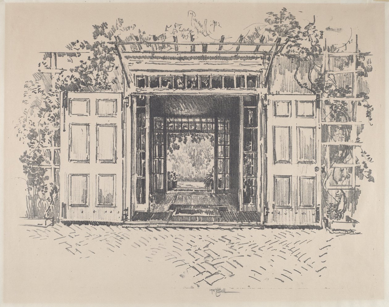 Türöffnung, Wyck, 1912 von Joseph Pennell