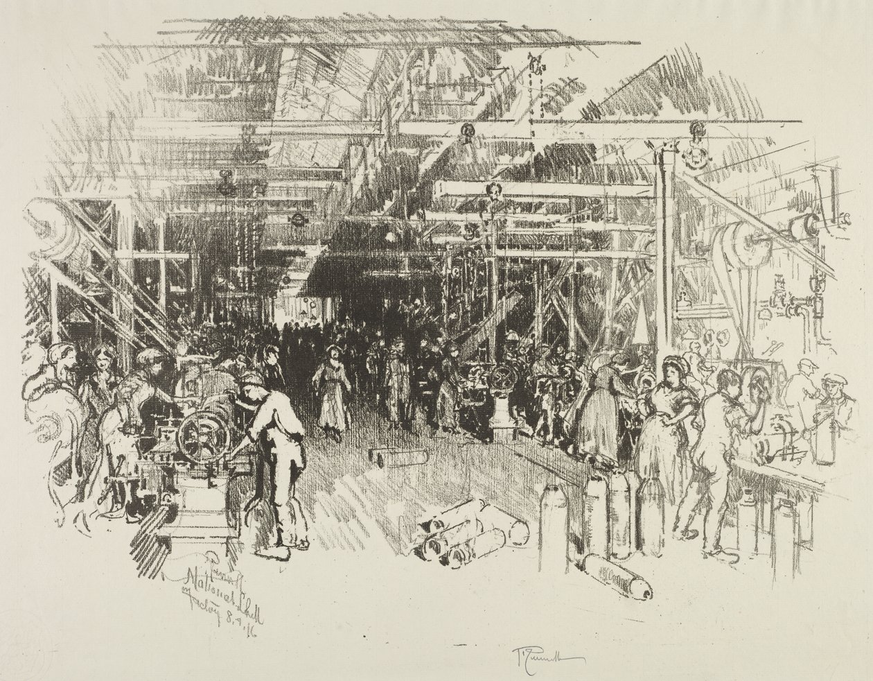 Englische Kriegsarbeit: Die Granatenfabrik von Joseph Pennell