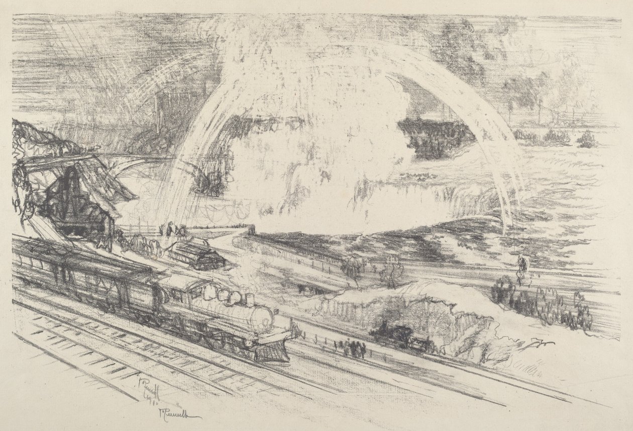 Falls Station, Niagara, 1910 von Joseph Pennell