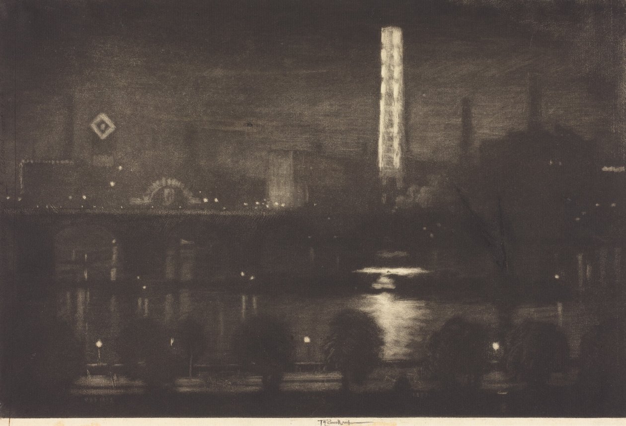 Londoner Nacht, Whisky und Tee von Joseph Pennell