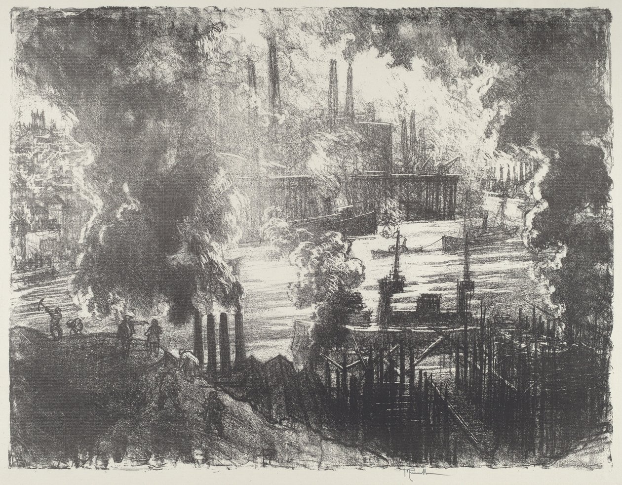 Munitionsfluss, 1916 von Joseph Pennell
