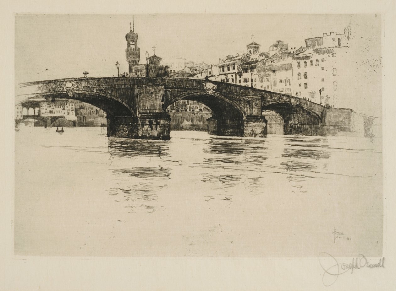 Ponte Santa Trinita, Florenz von Joseph Pennell