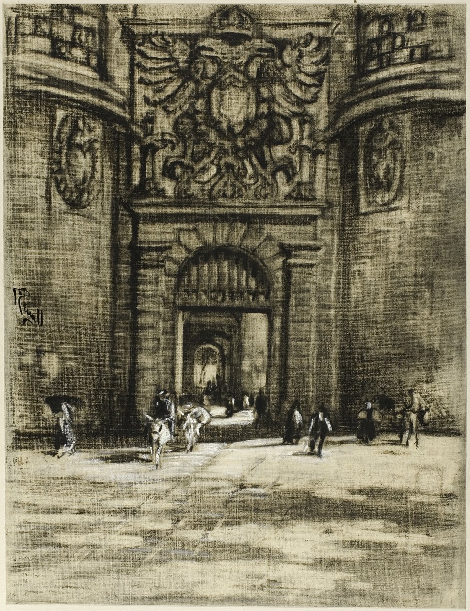 Porta Viragia, Toledo von Joseph Pennell