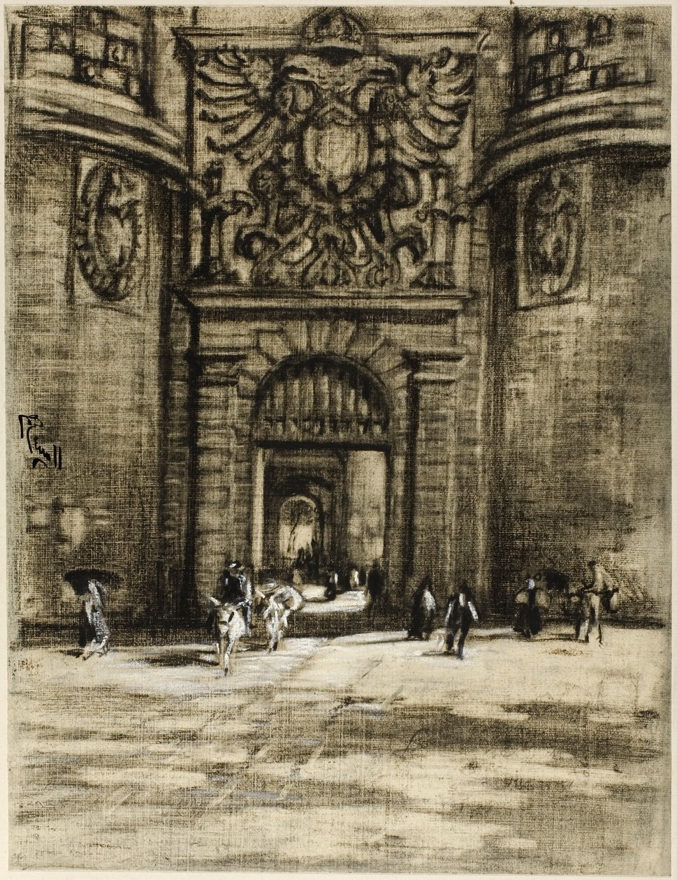 Porta Viragia, Toledo von Joseph Pennell