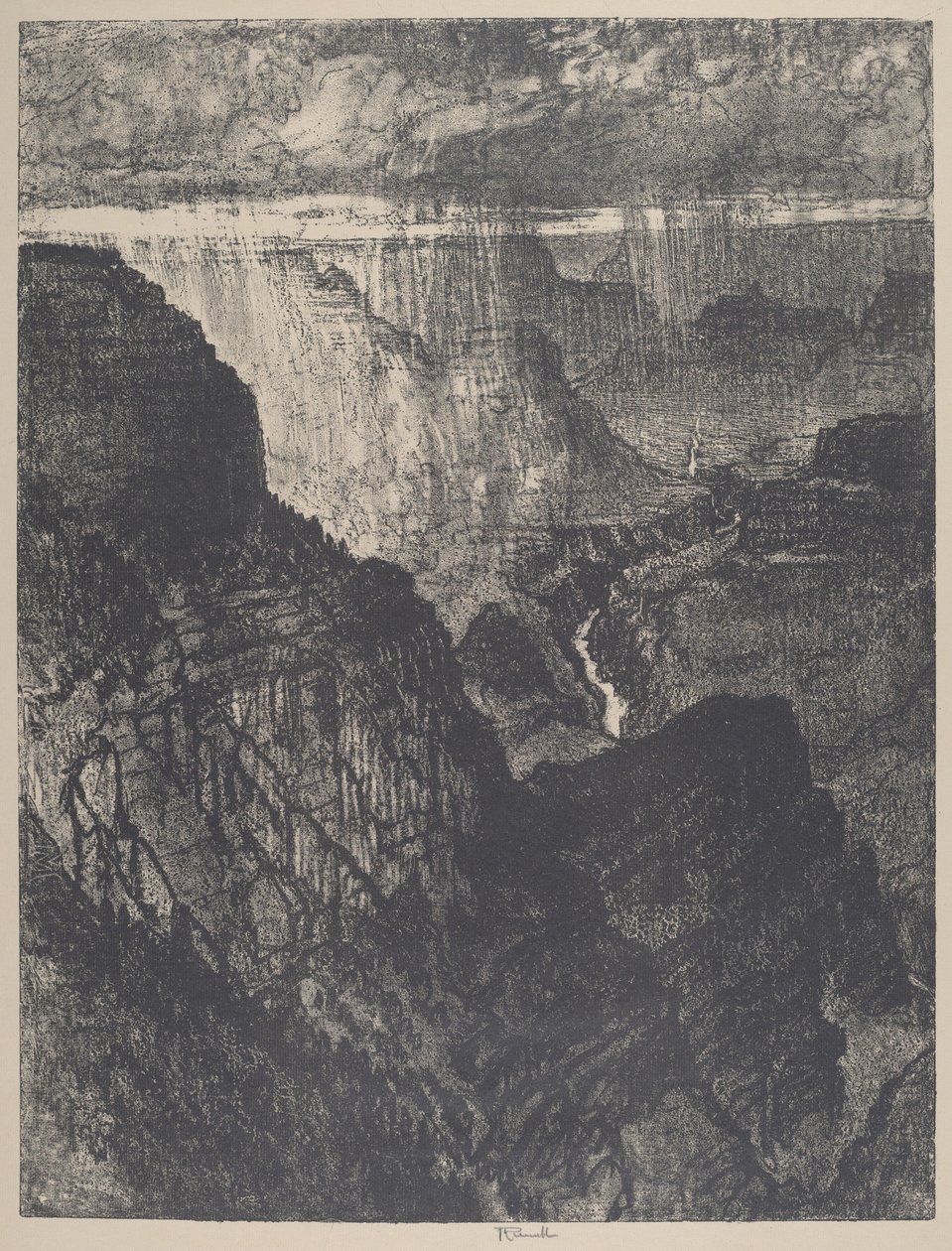 Sturm im Grand Canyon von Joseph Pennell