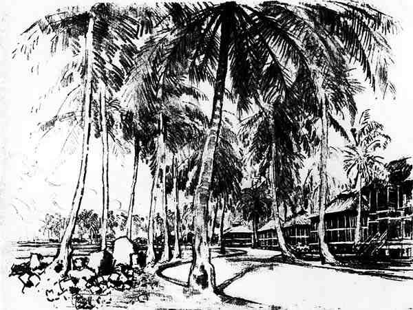 Das amerikanische Viertel, Platte I aus Der Panamakanal von Joseph Pennell, 1912 von Joseph Pennell