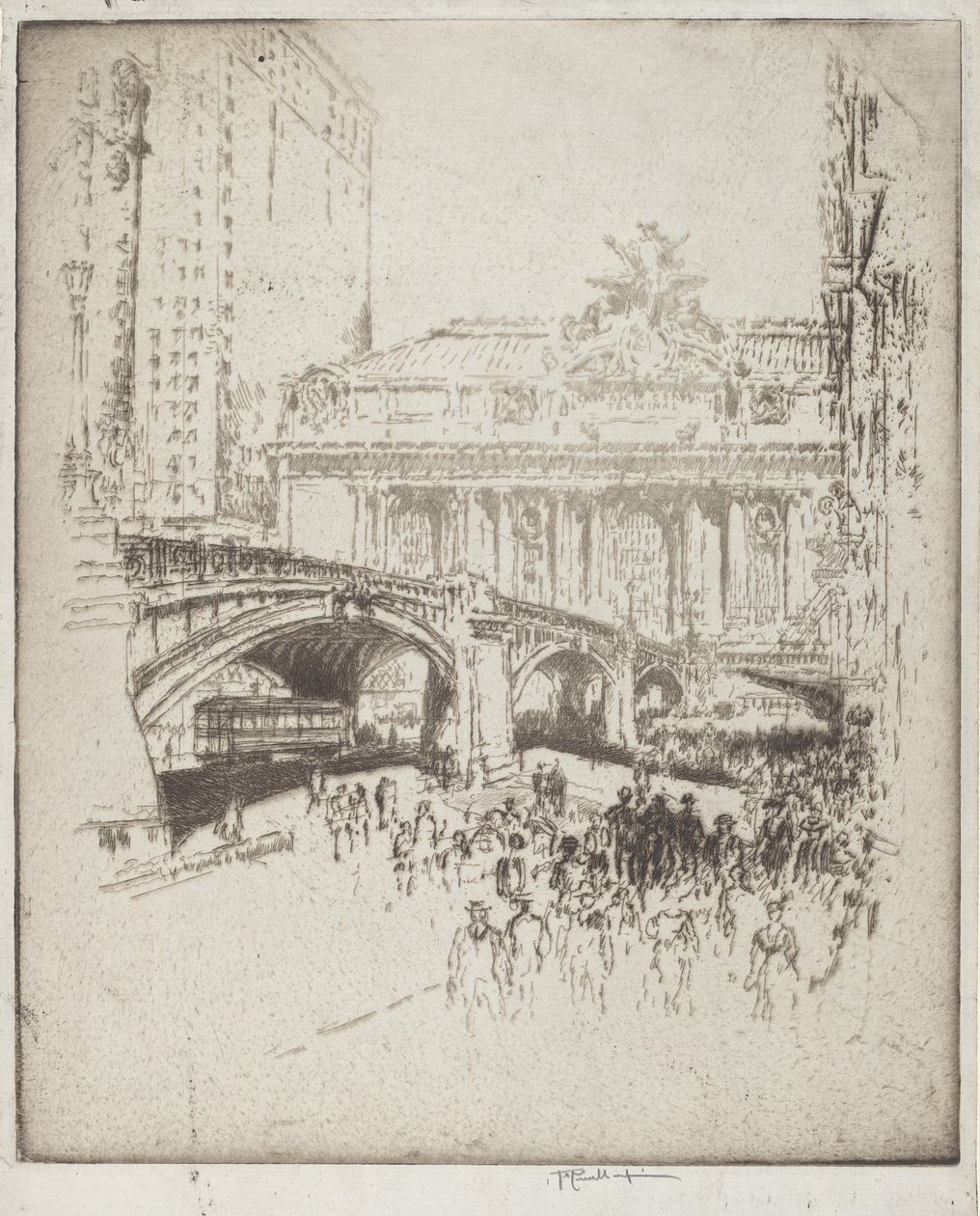 Der Zugang zum Grand Central, New York von Joseph Pennell