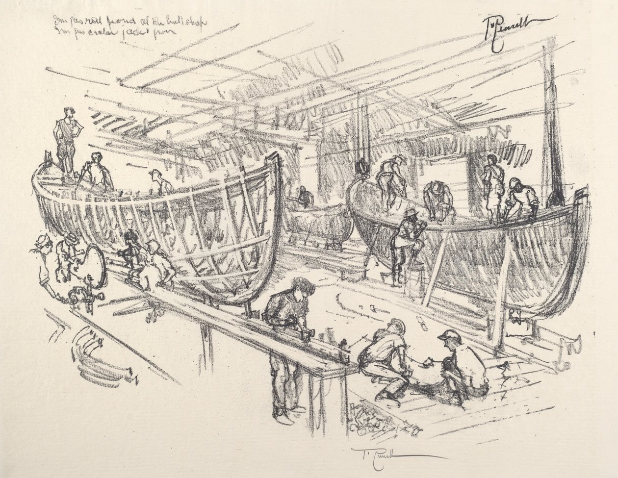 Die Bootsbauer von Joseph Pennell