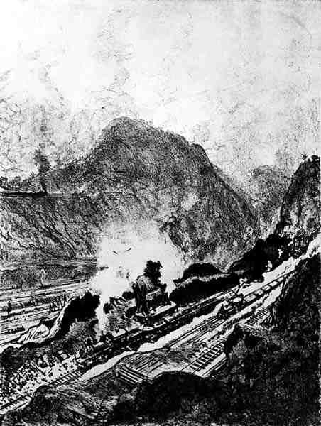 Der Schnitt von Culebra, Platte XIII aus Der Panamakanal von Joseph Pennell, 1912 von Joseph Pennell