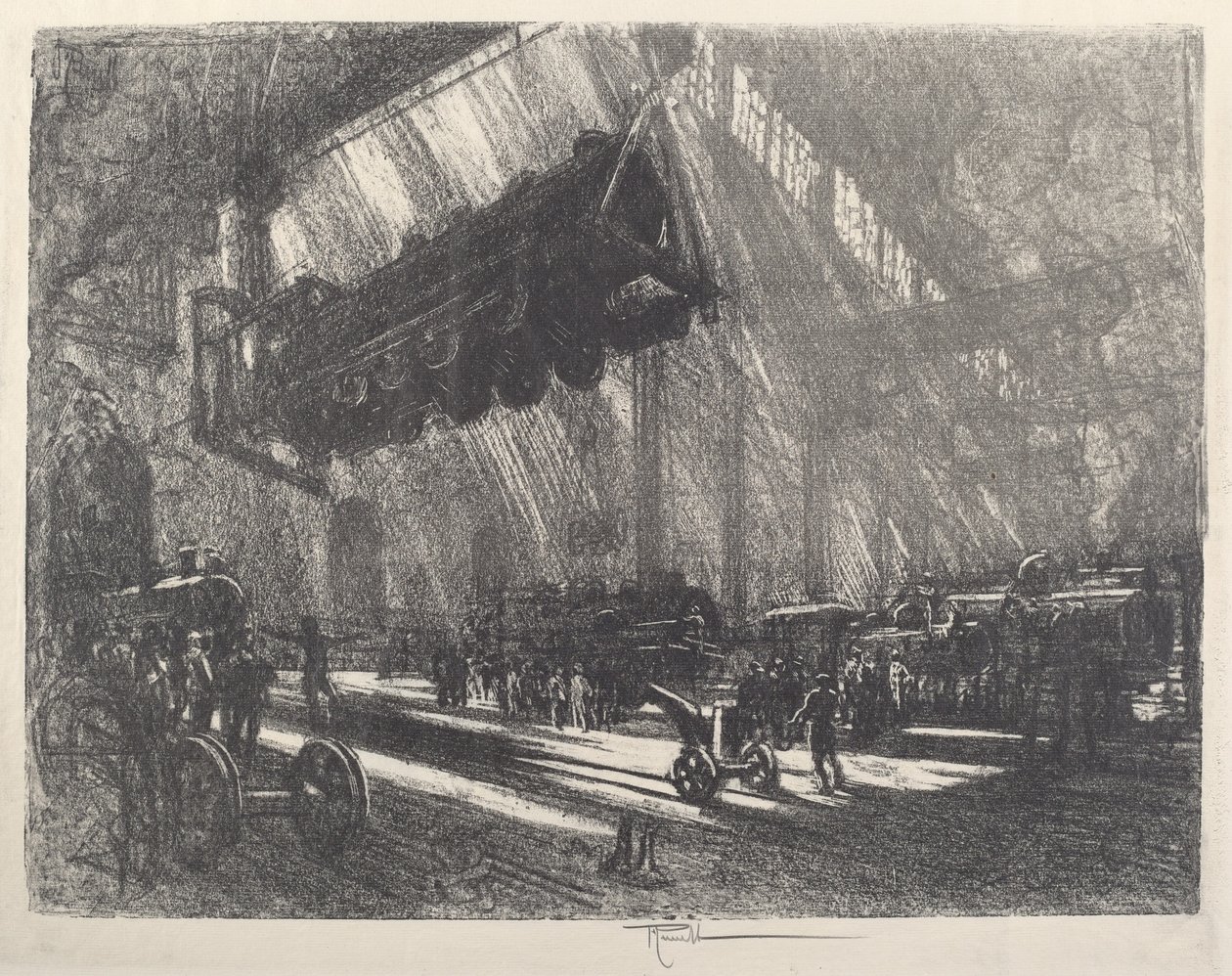 Die fliegende Lokomotive von Joseph Pennell
