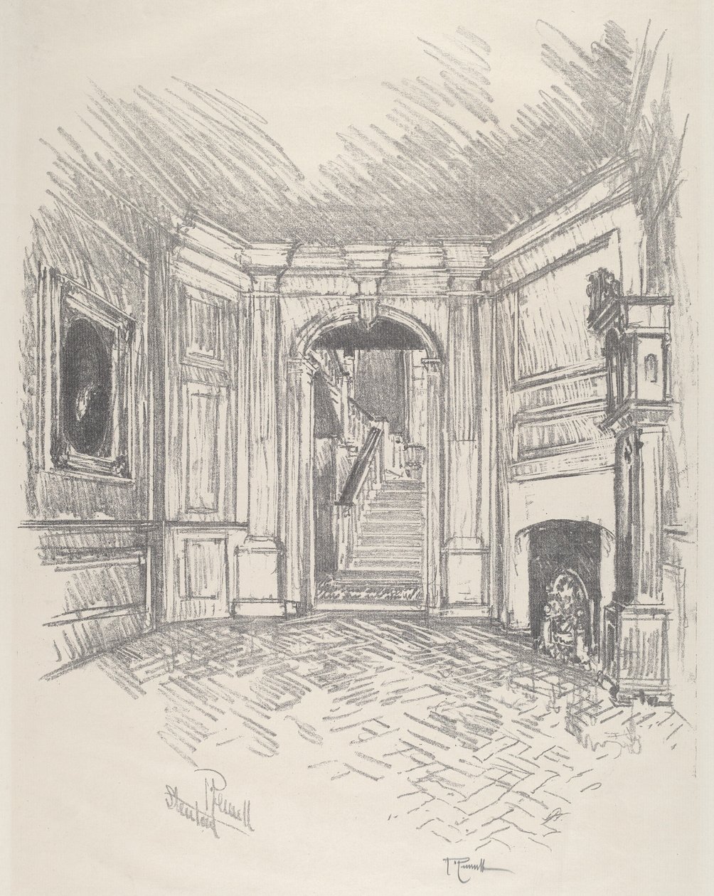 Die Halle, Stenton von Joseph Pennell