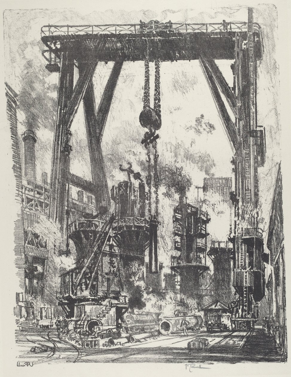 Die alte Geschützgrube von Joseph Pennell