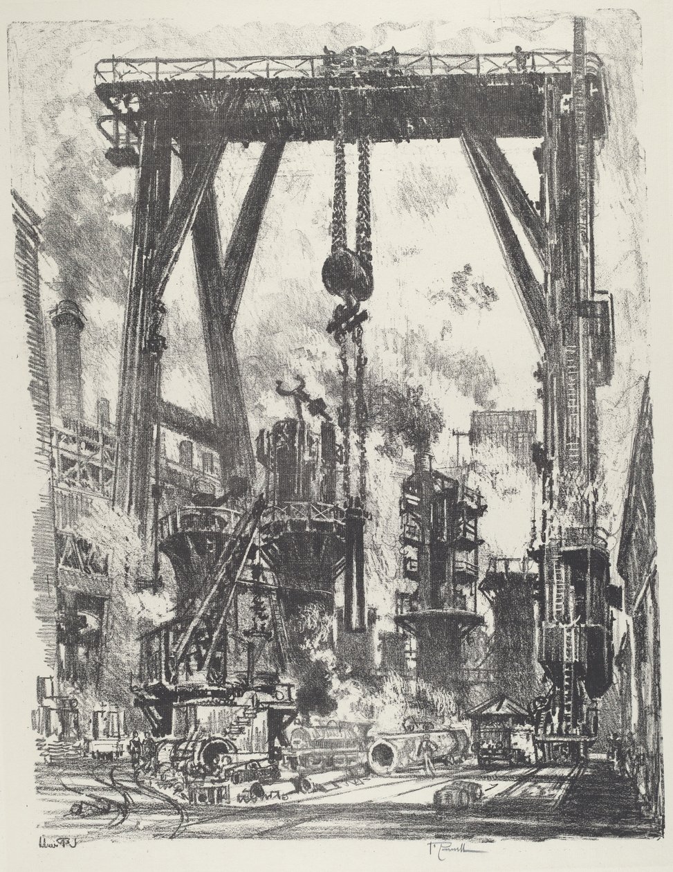 Die alte Geschützstellung von Joseph Pennell