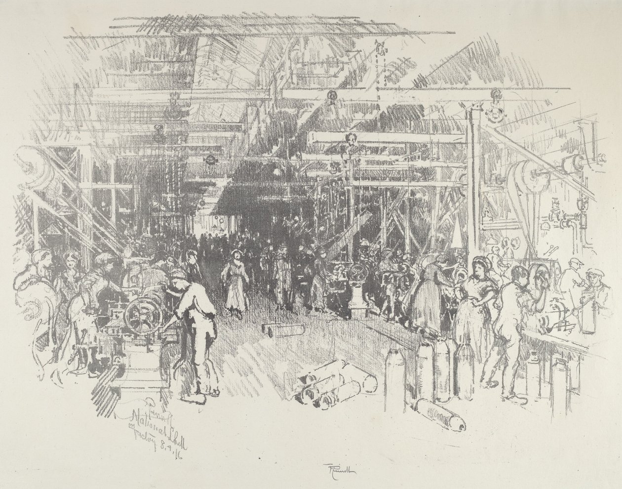 Die Muschelfabrik von Joseph Pennell