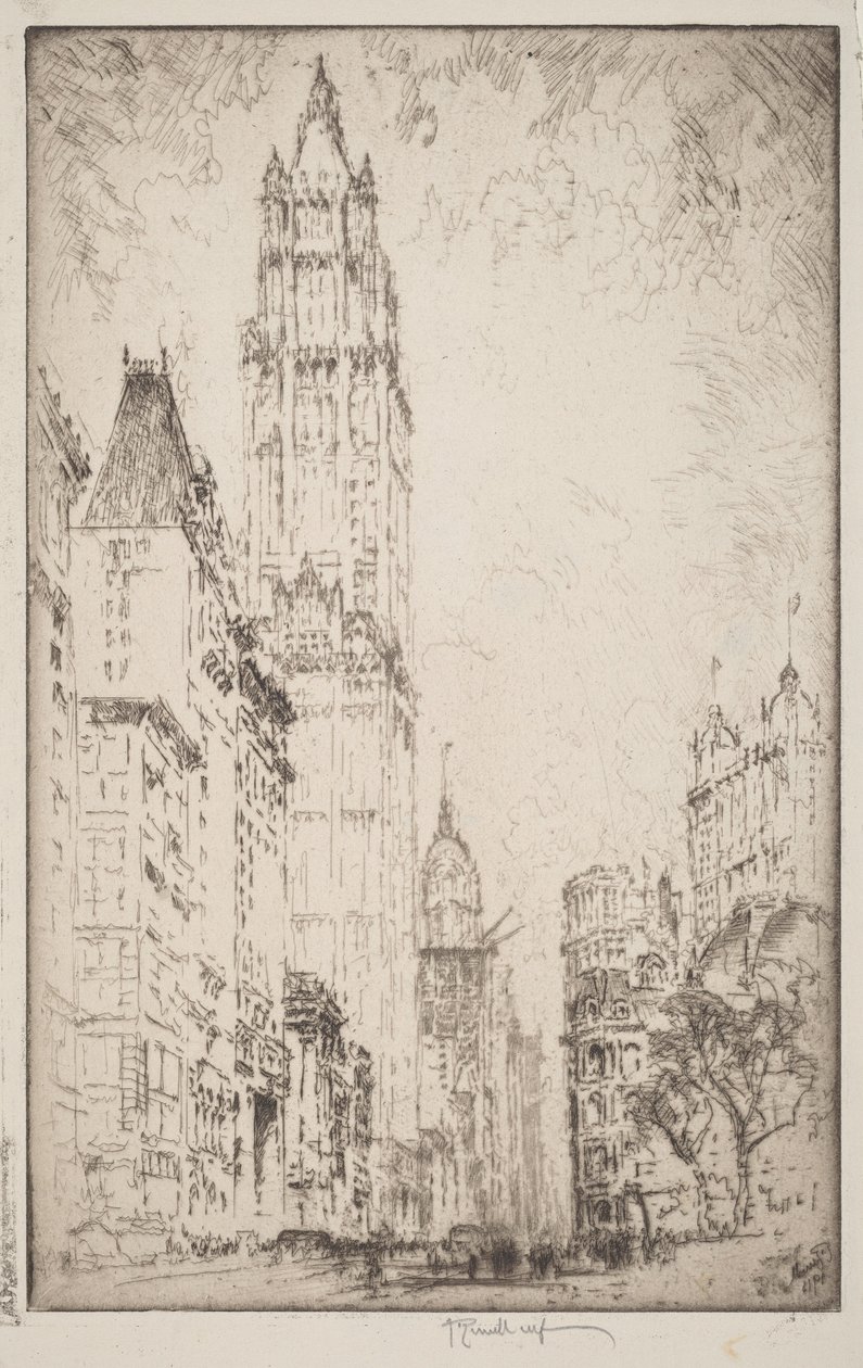 Das Woolworth Building von Joseph Pennell