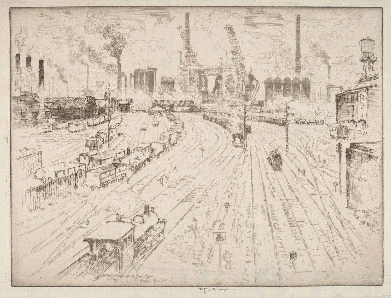 Gleise, Oberhausen von Joseph Pennell