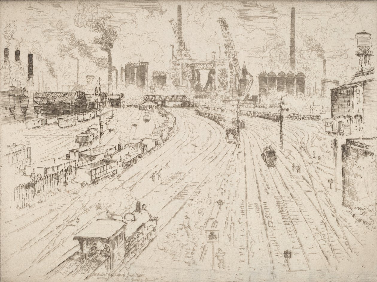 Gleise, Oberhausen, 1910 von Joseph Pennell