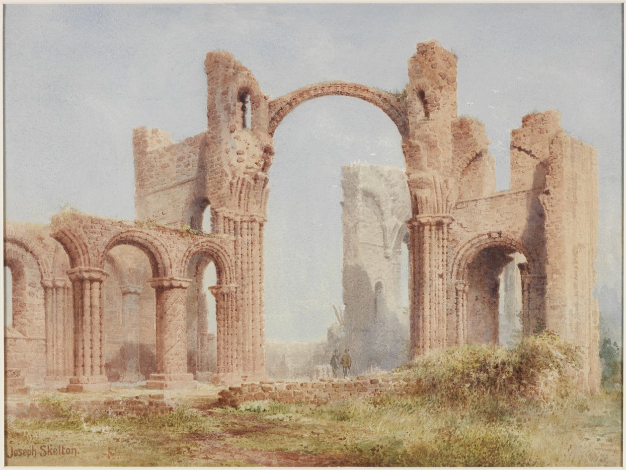 Ruinen der Priorei von Lindisfarne von Joseph Ratcliffe Skelton