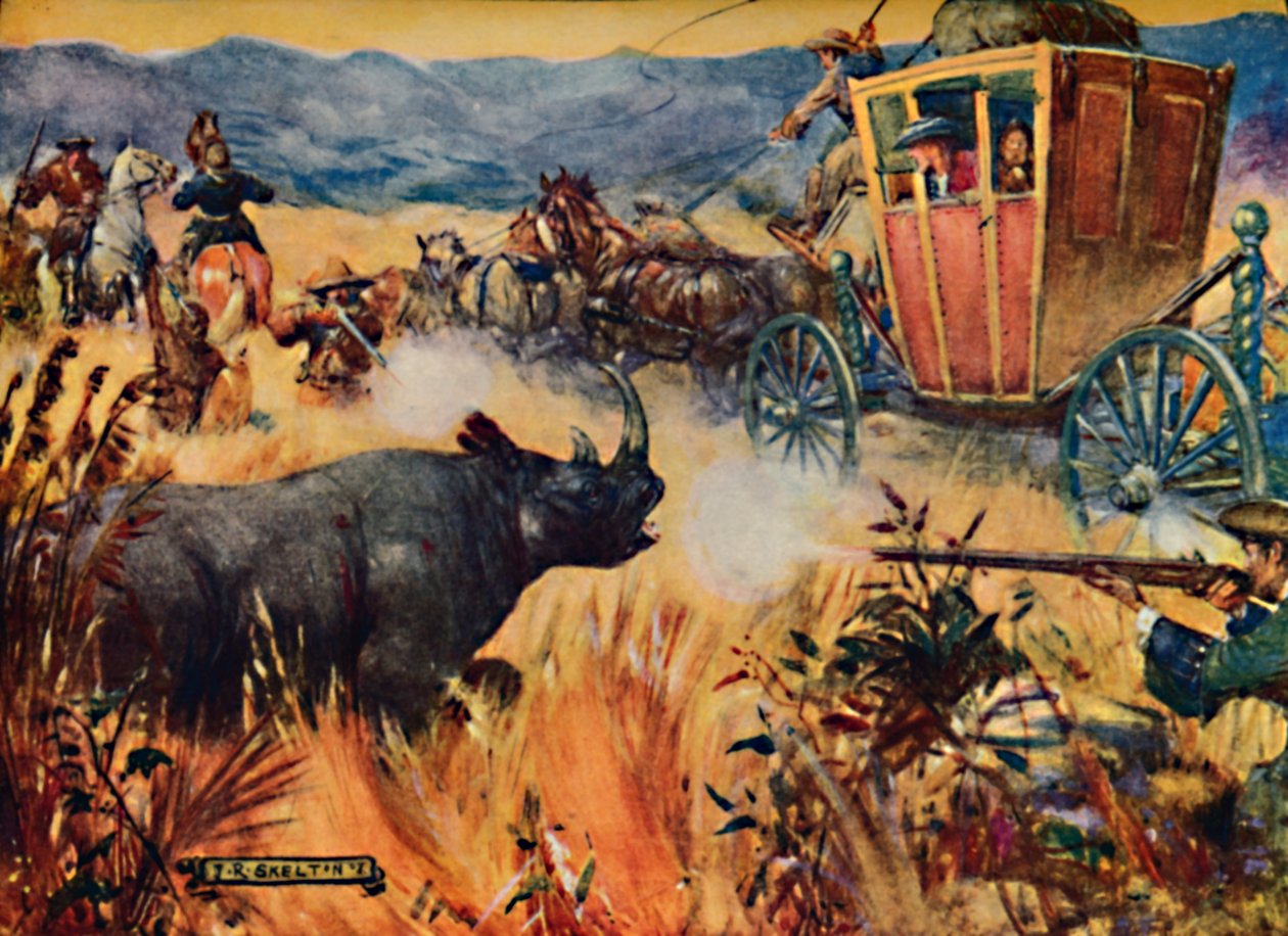Simon van der Stel und das Nashorn, 1909 von Joseph Ratcliffe Skelton
