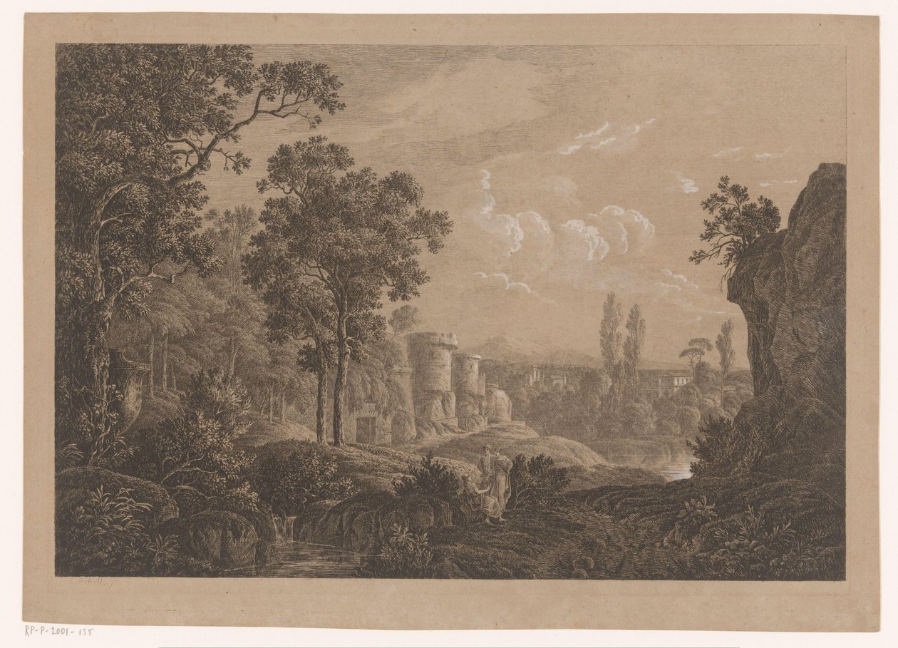 Italienische Landschaft von Joseph Rebell