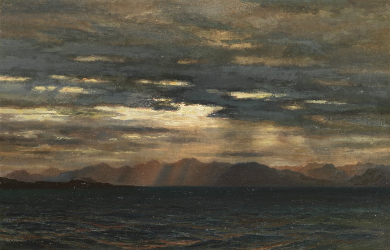 Sonnenaufgang über der Nordwestküste von Skye von Joseph Severn