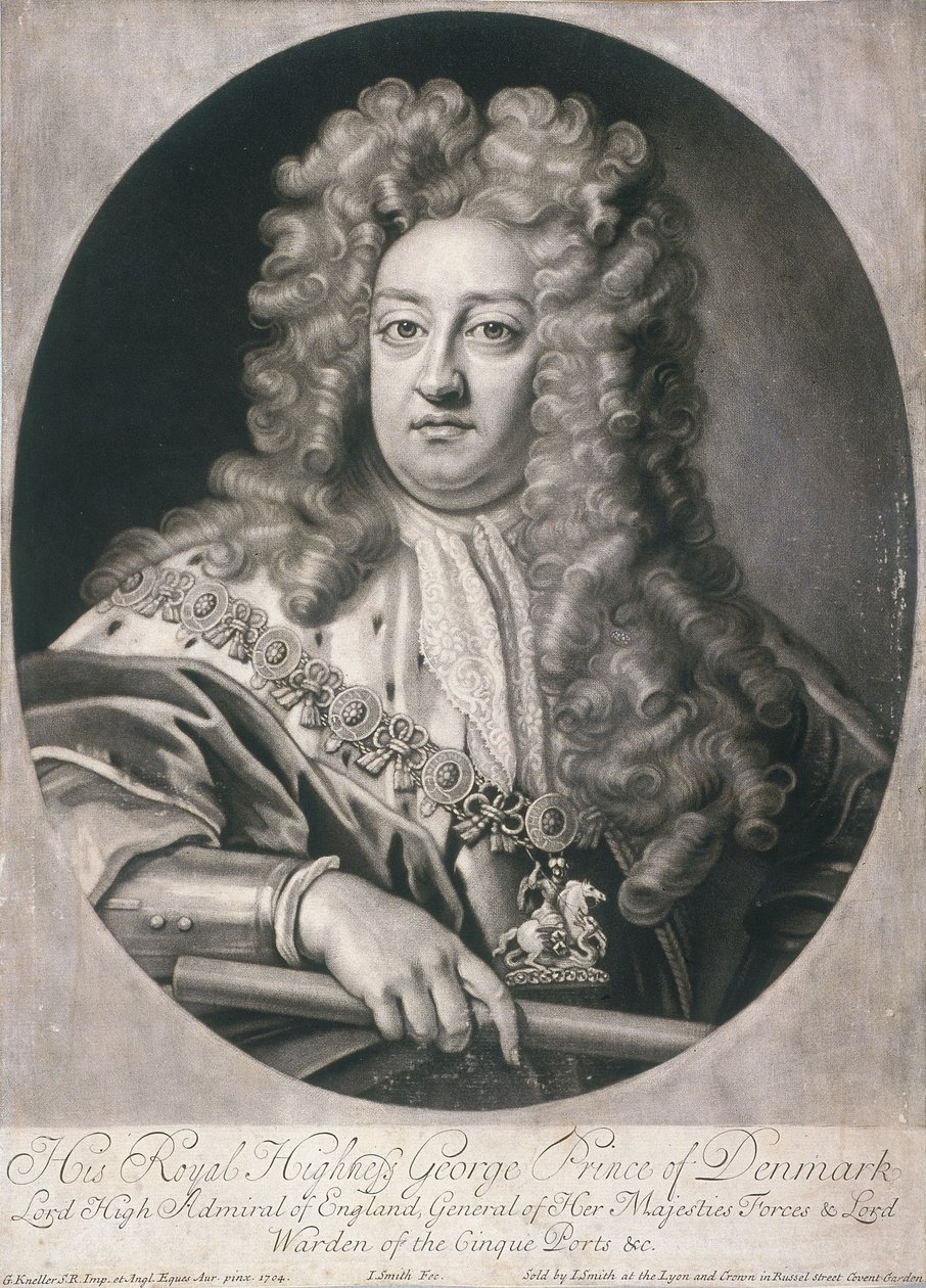 Ovales Porträt von George, Prinz von Dänemark, 1704 von Joseph Smith