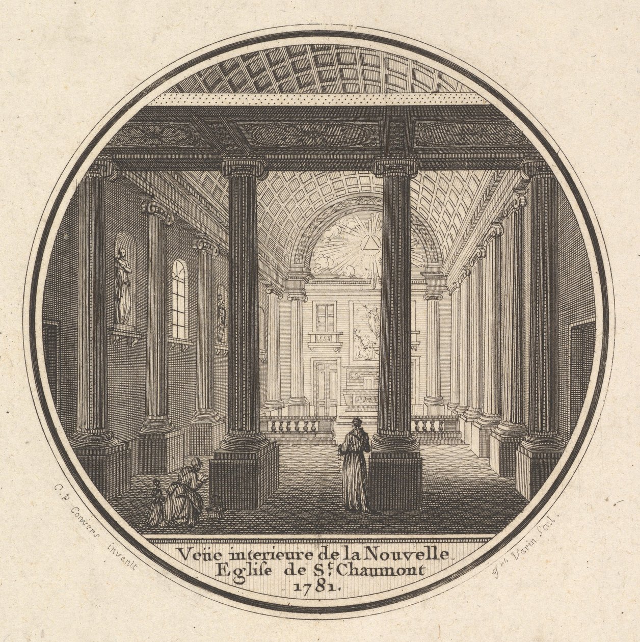 Druck der Rückseite der Porträtmedaille von Fortunée-Marie d