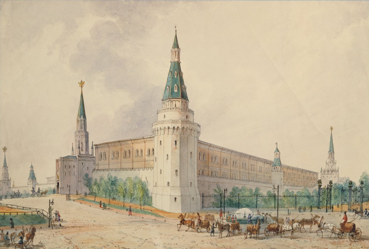Der Auferstehungsplatz und der Alexander-Garten in Moskau von Joseph Vivien