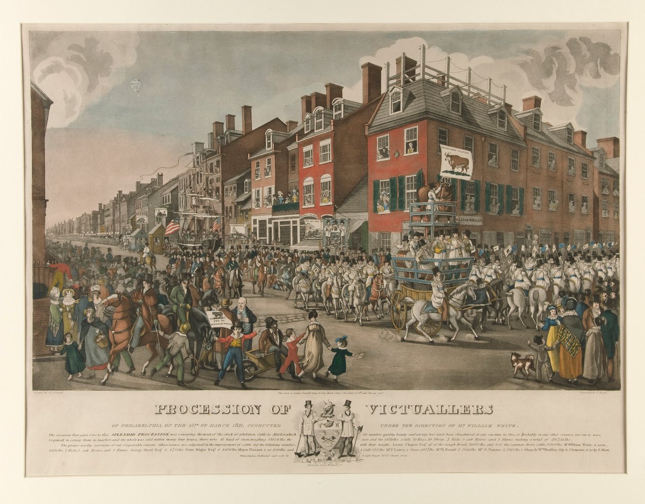 Prozession der Lebensmittelhändler von Philadelphia von Joseph Yeager