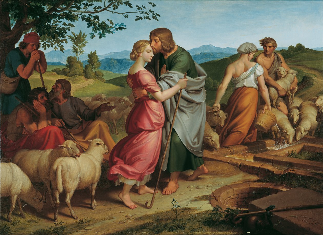 Jakob begegnet Rahel bei den Herden ihres Vaters von Joseph von Fuhrich