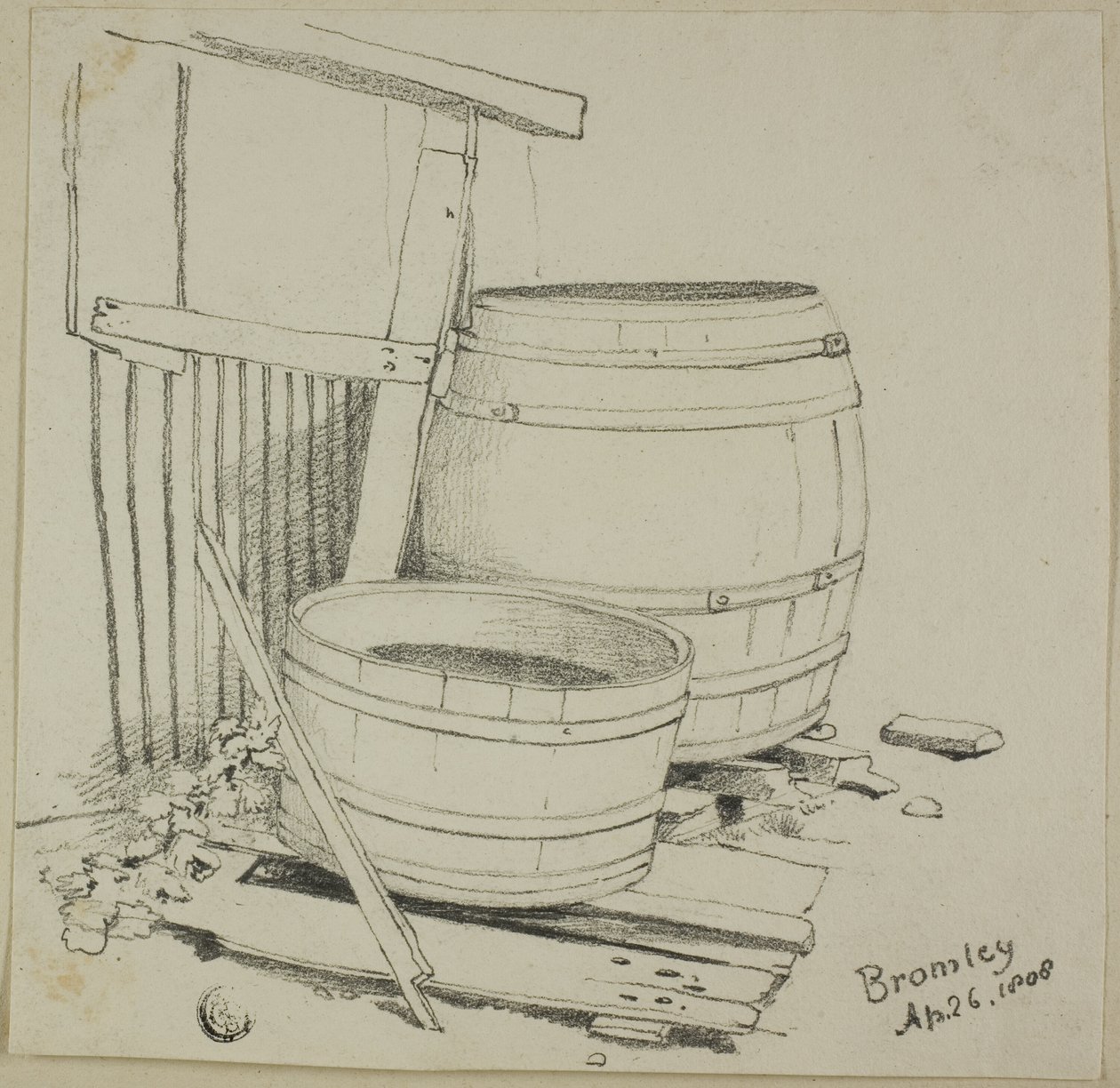 Waschzuber und Fass von Joshua Cristall