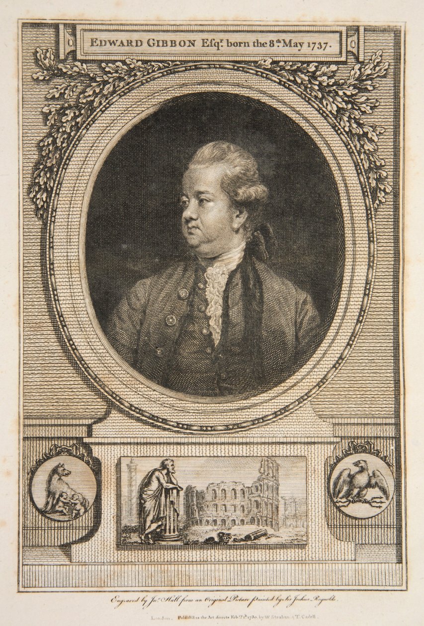 Edward Gibbon, Esq. (Stich) von Joshua Reynolds