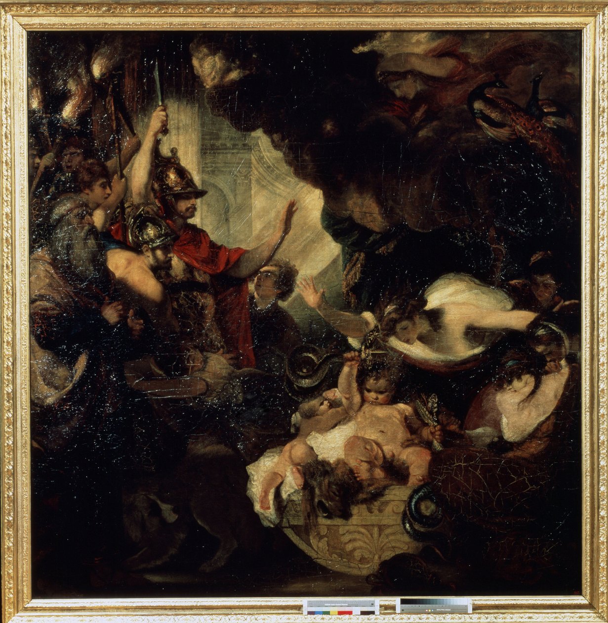 Der junge Herkules erwürgt die Schlangen von Joshua Reynolds