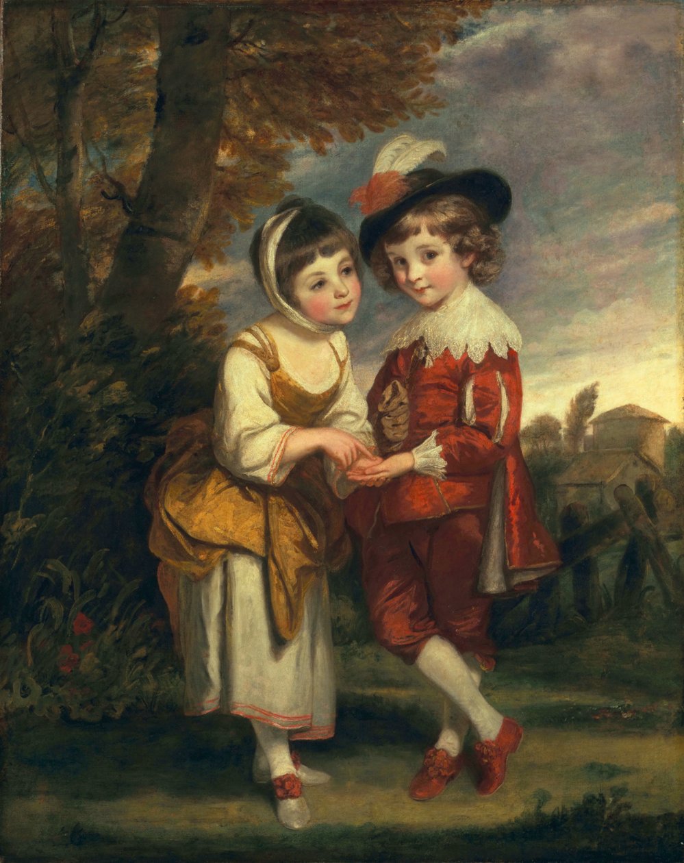 Lord Henry Spencer und Lady Charlotte Spencer, später Charlotte Nares: Die jungen Wahrsager, ca. 1774-75 von Joshua Reynolds