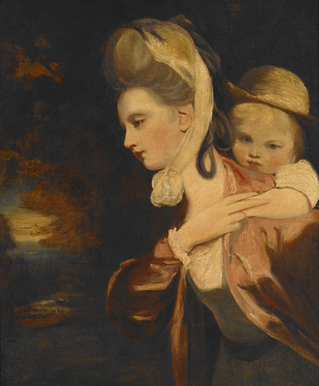 Huckepack (Mrs. Payne Gallaway und Kind) (Kopie von) von Joshua Reynolds