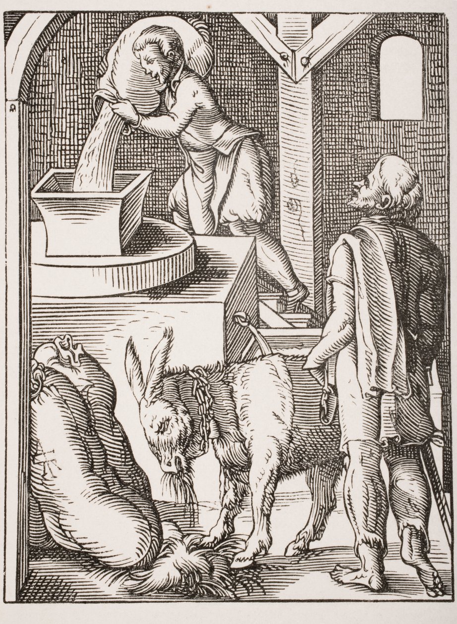 Der Müller. Reproduktion des 19. Jahrhunderts einer Gravur des 16. Jahrhunderts von Jost Amman von Jost (after) Amman