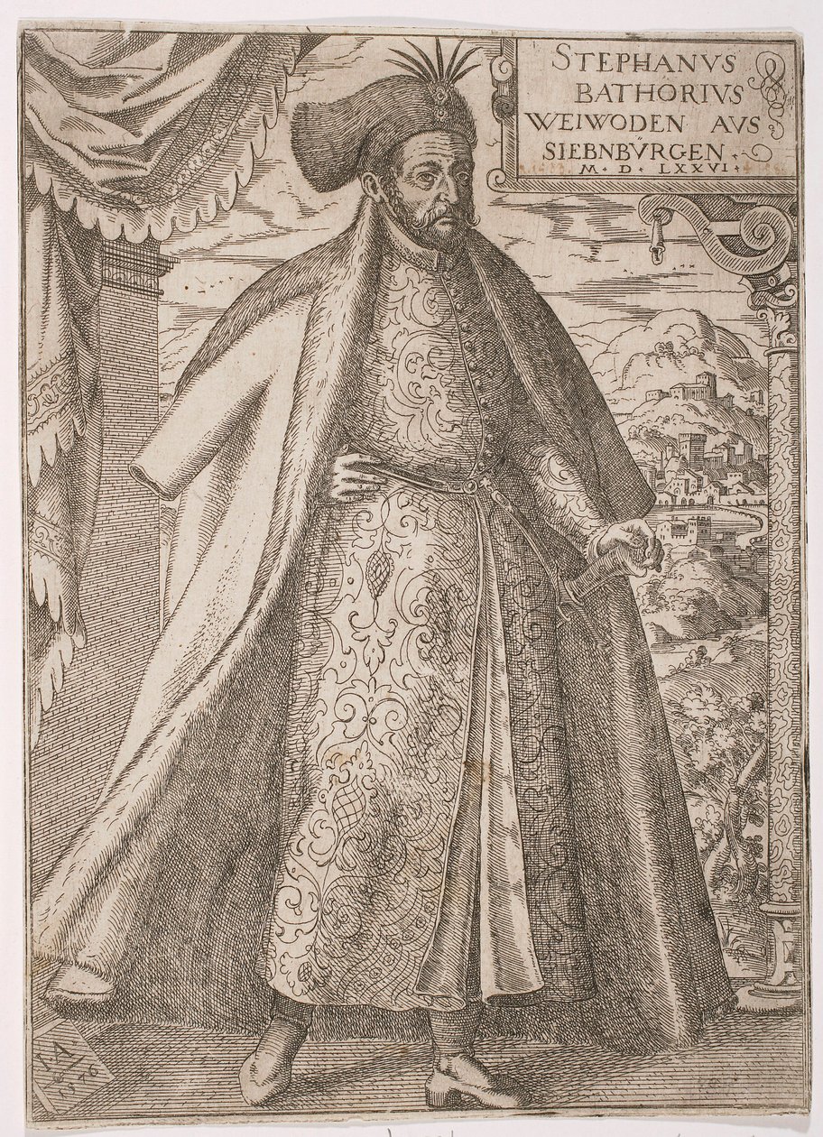 Porträt von Stefan Batory von Jost Amman