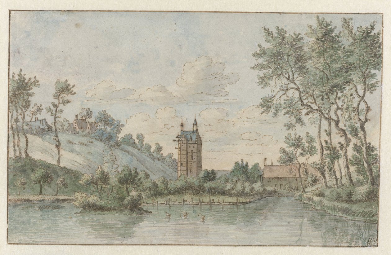 Landschaft mit Huis Kluys, nahe Brüssel von Josua de Grave (attributed to)
