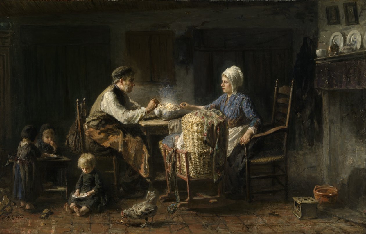 Das bescheidene Mahl von Jozef (1824-1911) Israels