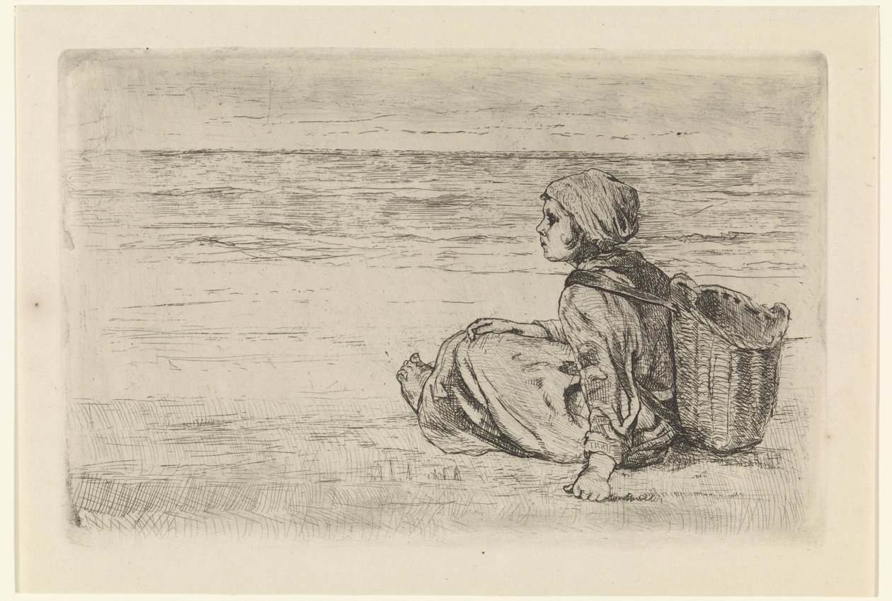 Mädchen am Meer von Jozef Israëls