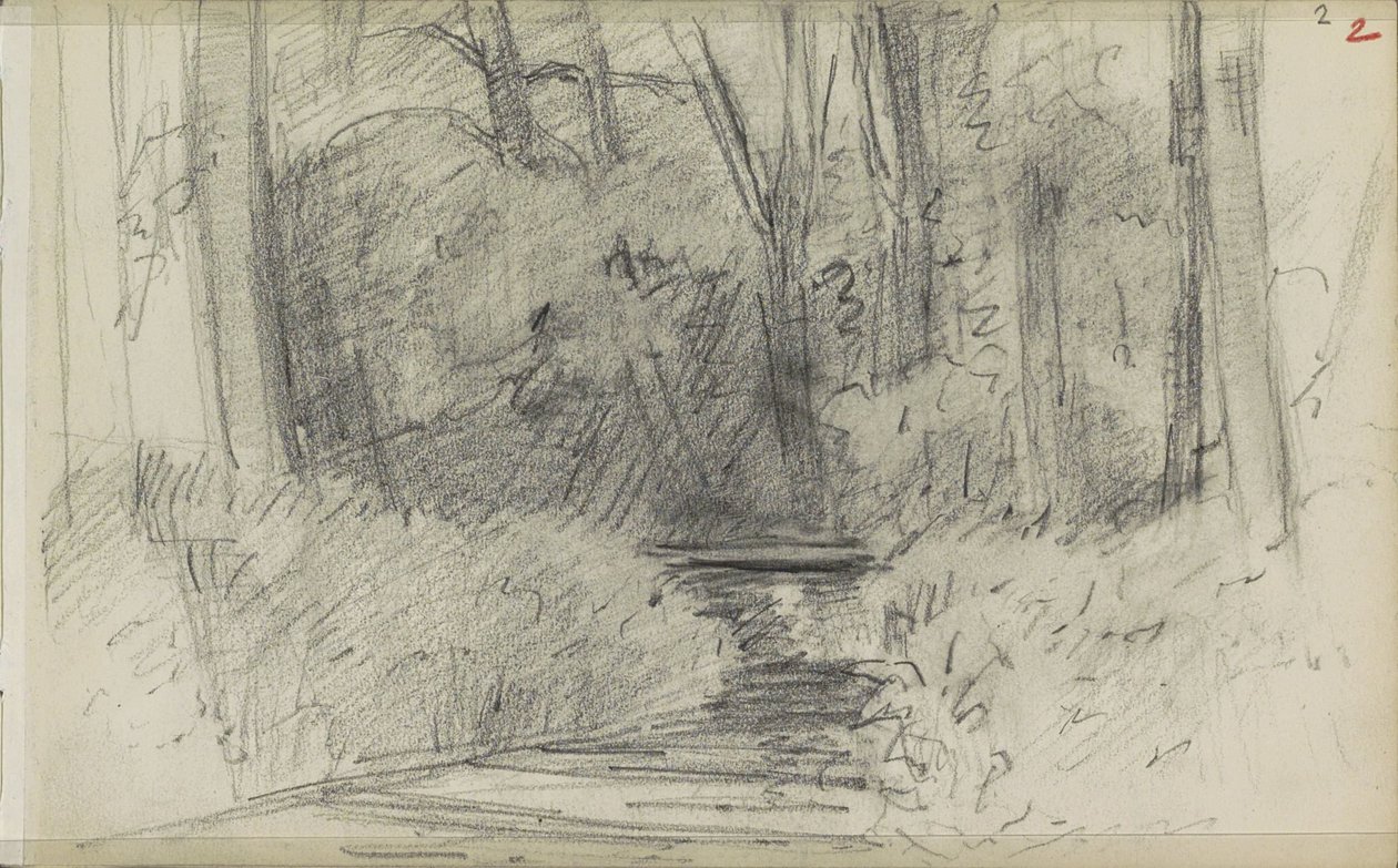 Fluss in einem Wald von Jozef Israëls