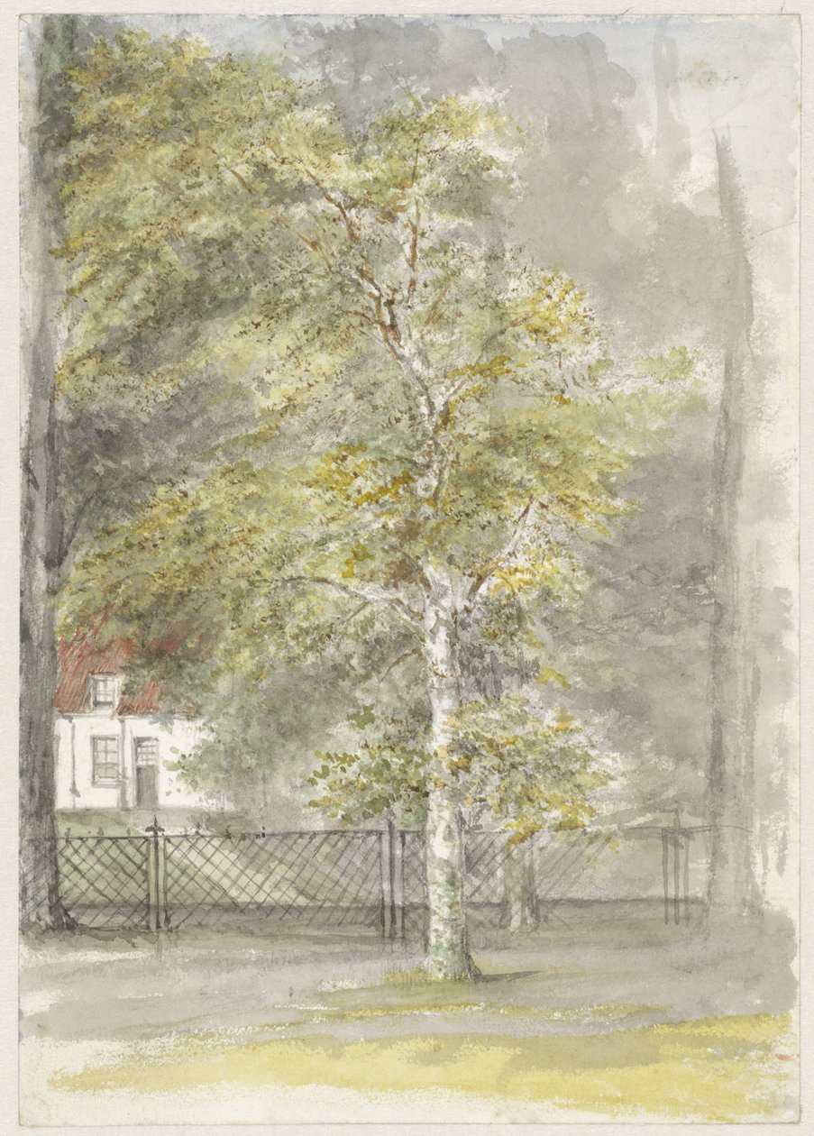 Baum vor dem Tor eines Landhauses von Jozef Israëls
