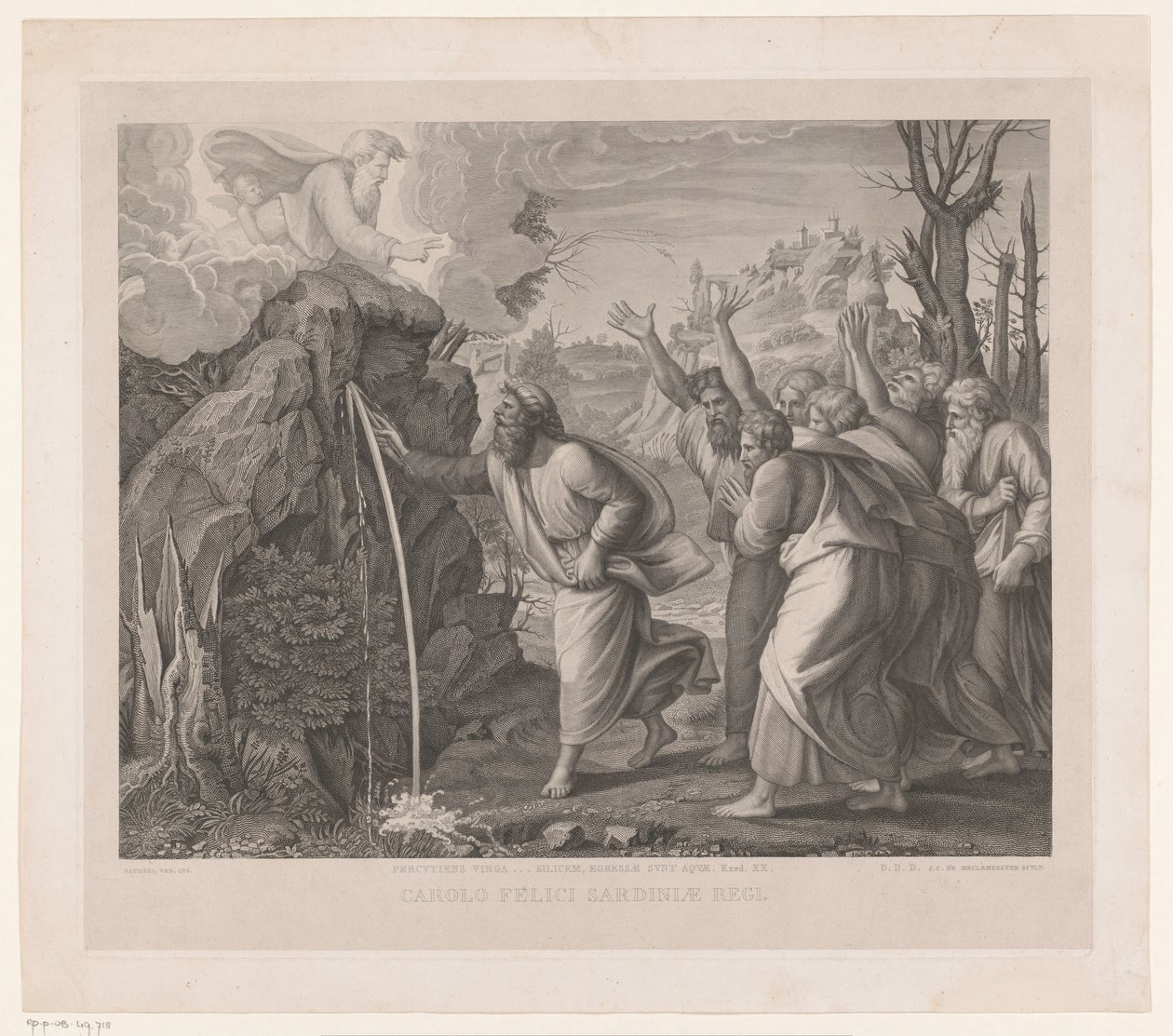 Moses schlägt Wasser aus den Felsen von Jozef Karel De Meulemeester