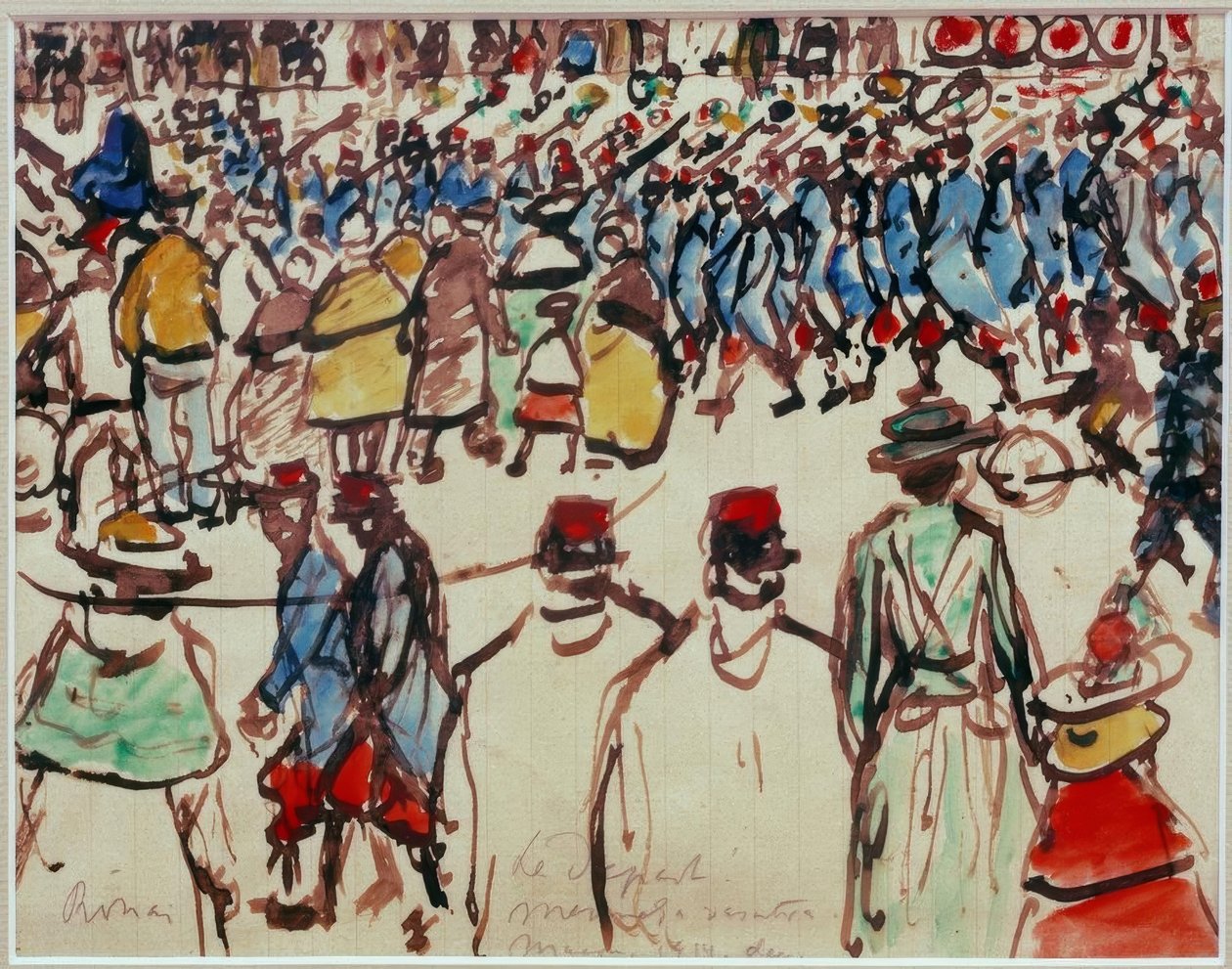 Der Aufbruch. Sie gehen zur Bahn von József Rippl Rónai