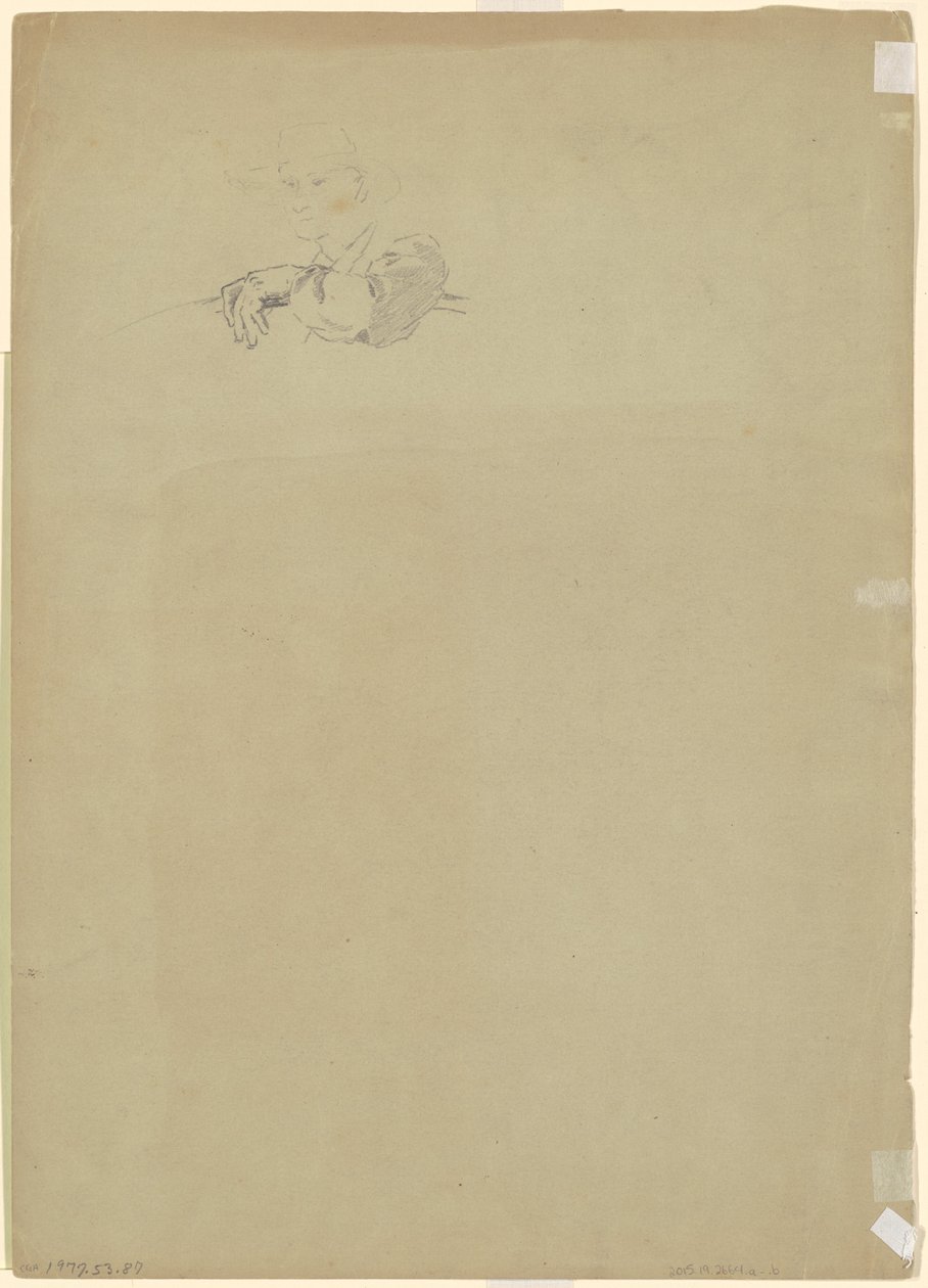 Studie eines Bauern (verso) von Jr. Enoch Wood Perry